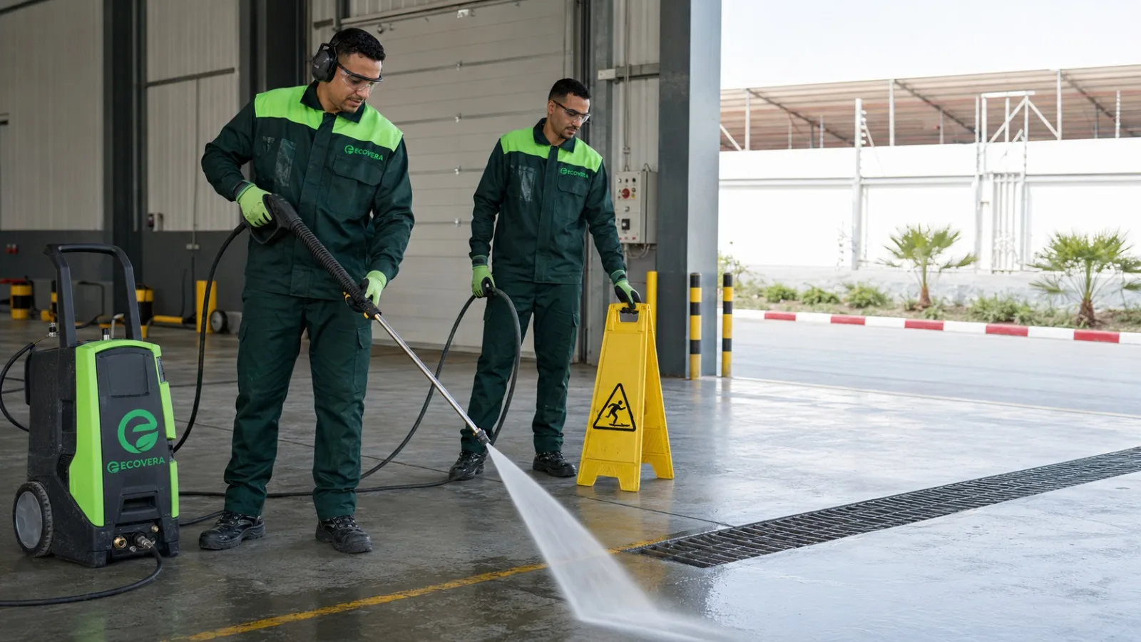 Nettoyage industriel d'un entrepôt logistique